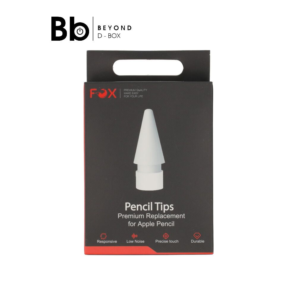หัวปากกาไอแพด FOX Stylus Apple Pencil Tips Gen1/2 White by BB Beyond D-Box