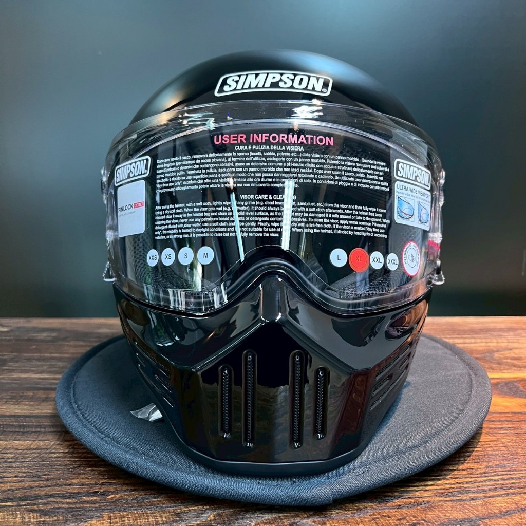 หมวกกันน็อก SIMPSON HELMET - M30 BLACK By Life and Kustom