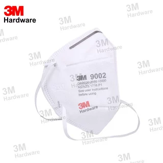 3M 9002 (แพ็ค 2 ชิ้น) หน้ากากป้องกันฝุ่น ละออง กรองอนุภาคN95 แบบพับได้ สายคาดศีรษะ