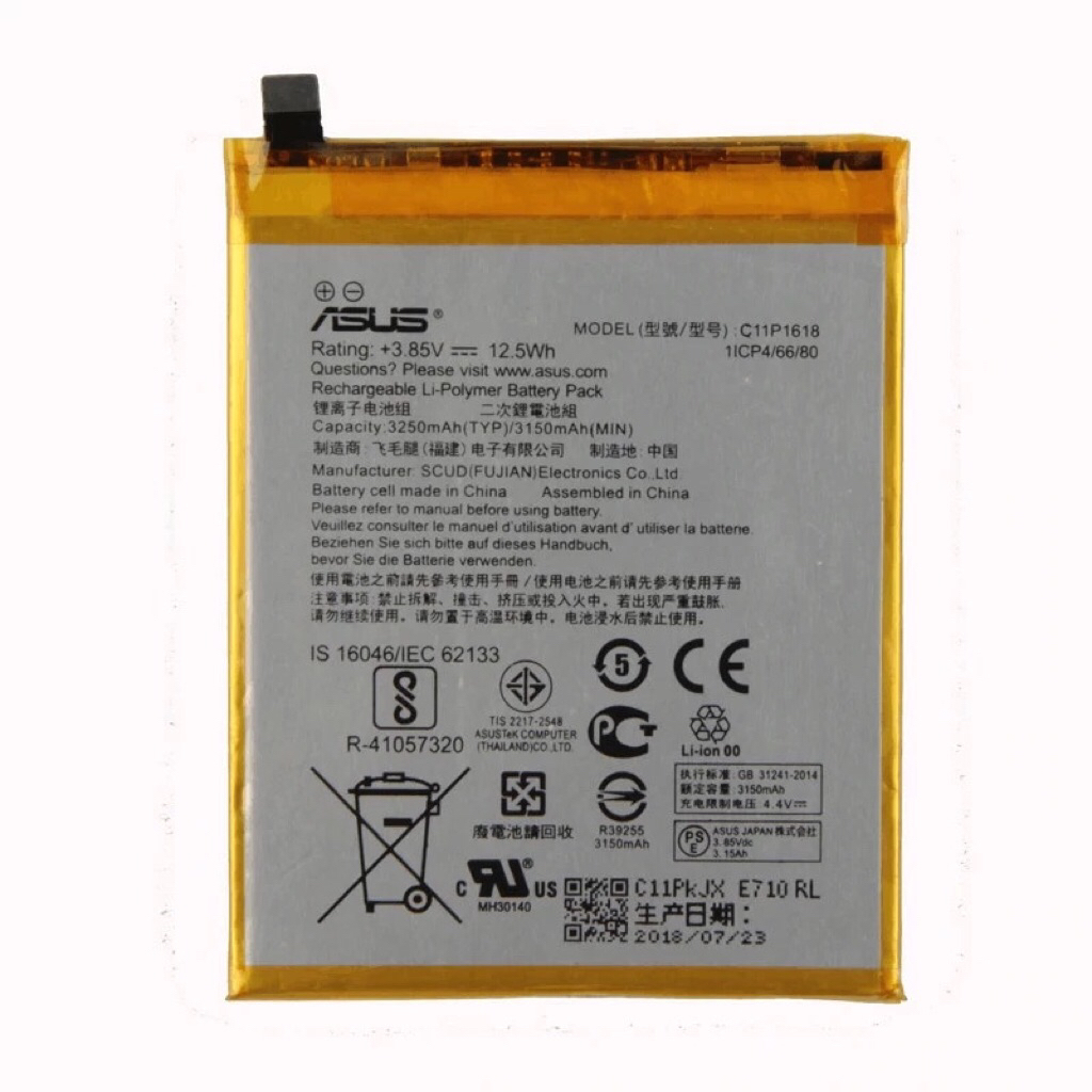 แบตเตอรี่ ASUS Zenfone 5Q 5Lite（ZC600KL）Zenfone 4 Z01KD ZE554KL Battery C11P1618 3250mAh