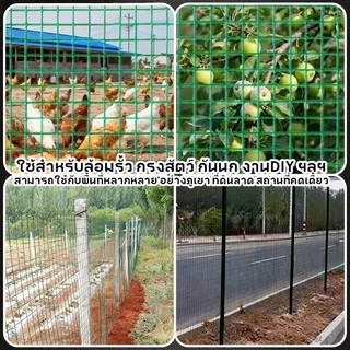 ลวดตาข่ายลวดชุบpvc ขนาด 0.9x10ม. ขนาดตา4หุน 2หุน ดำ/เขียว ลวดเชื่อมตะแกรงกรงไก่ ตะค่ายลวดชุบพีวีซี กรงนก ตะแกงล้อมไก่