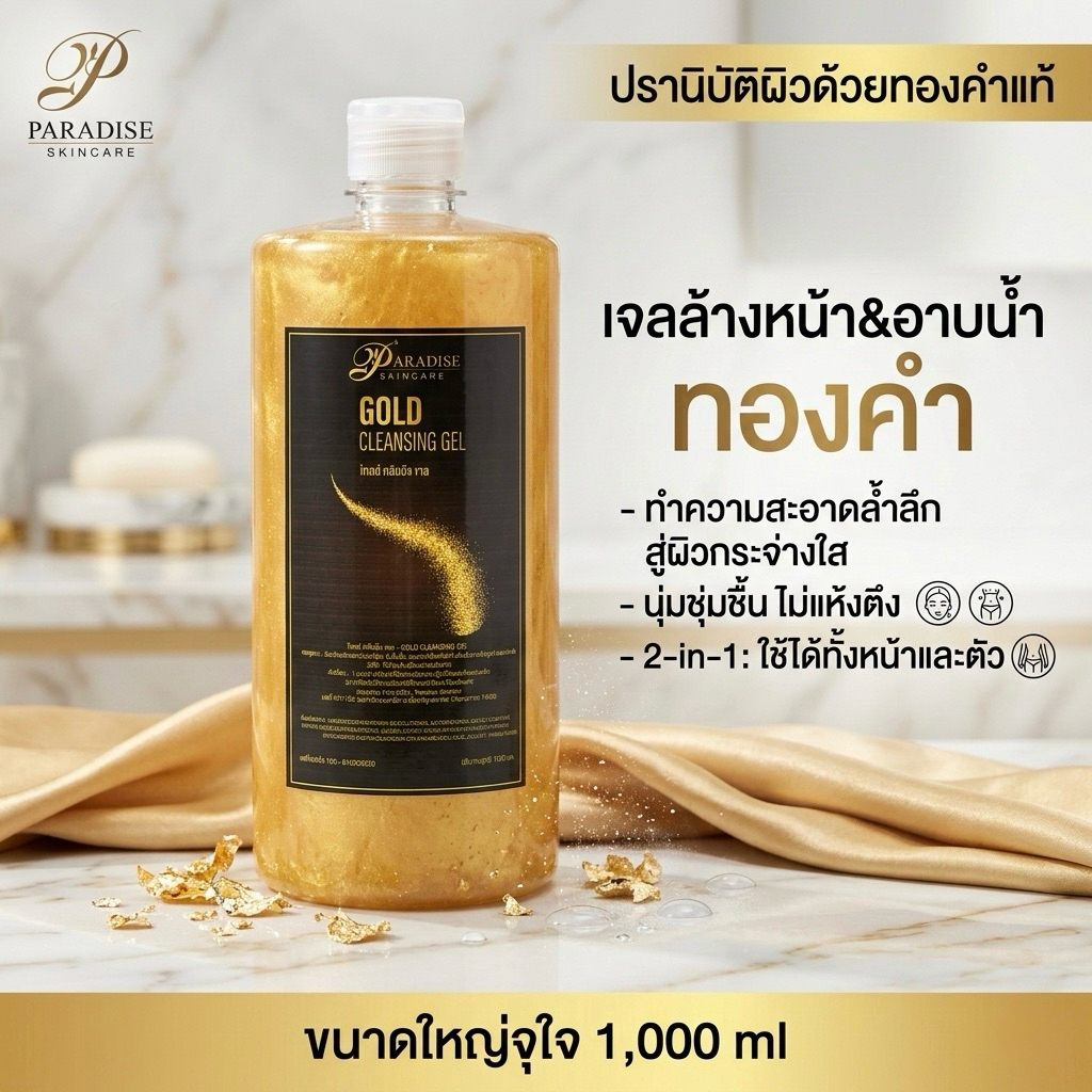 เจลล้างหน้าคอลลาเจนทองคำ ลดเลือนปัญหาสิว ริ้วรอย