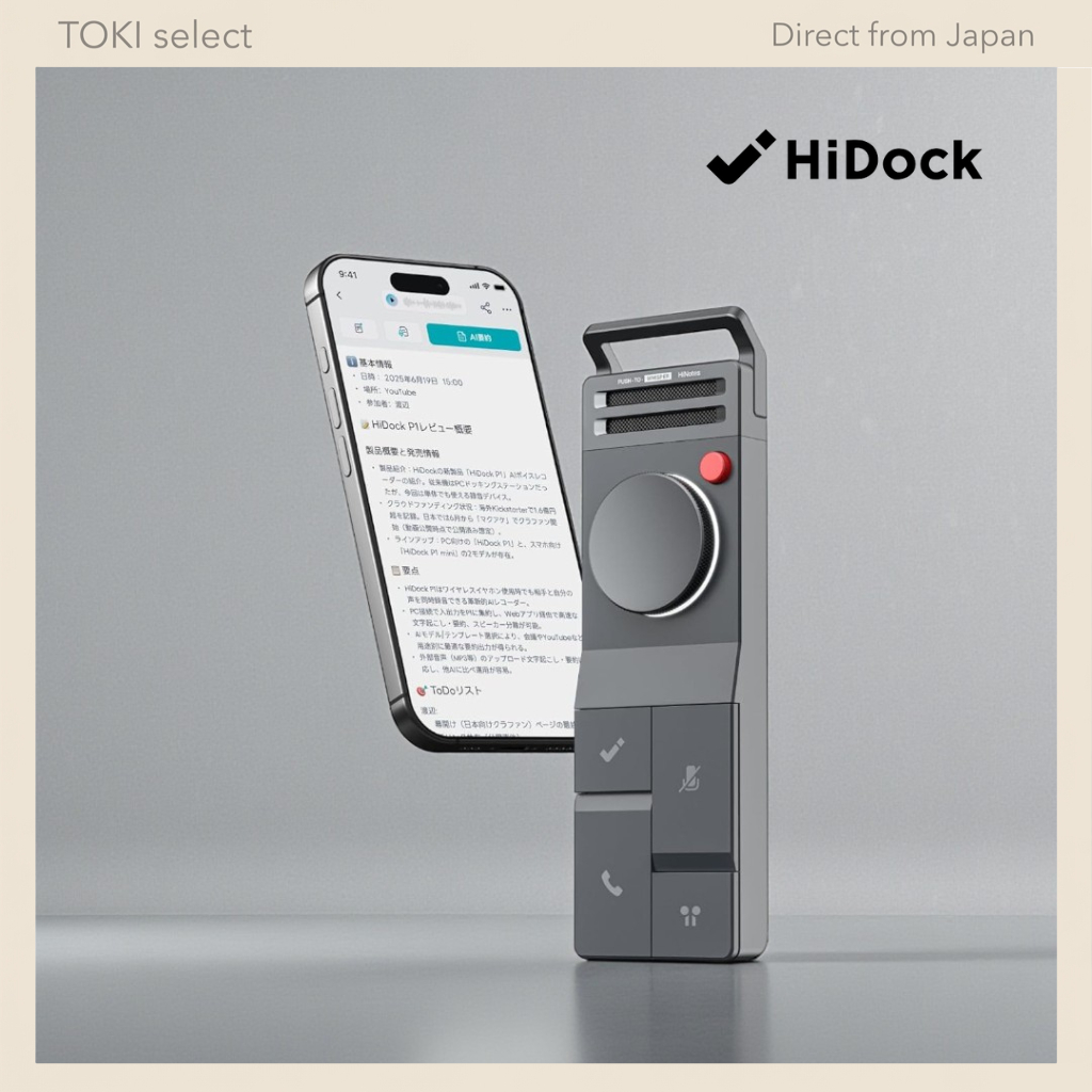 HiDock P1 AI Voice Recorder Wireless Earphone Recording Transcription Summary 64GB