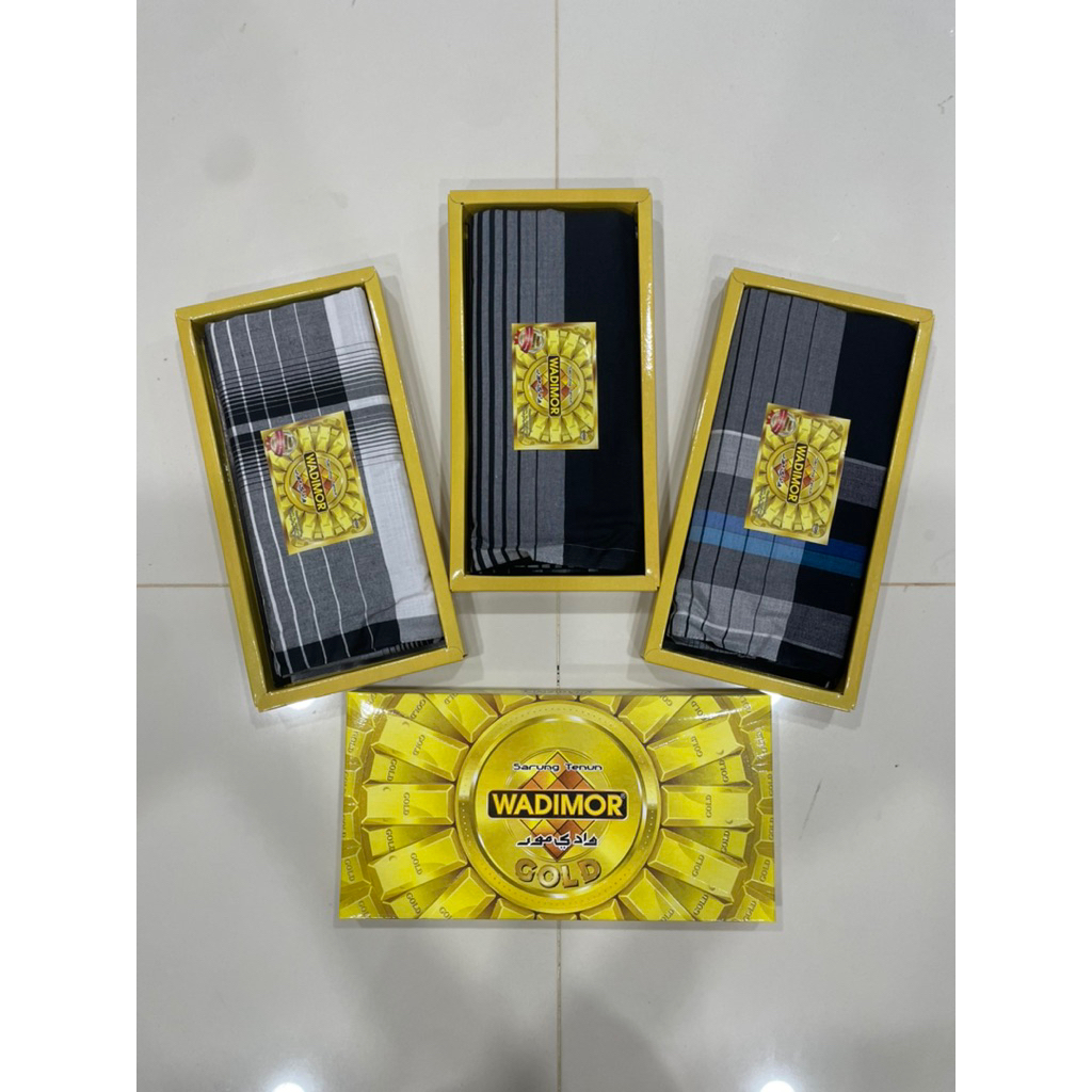 ผ้าโสร่งผู้ชาย ผ้าถุงแบรนด์ WADIMOR โทนขาวดำ ลายสวย ผ้าใส่สบาย