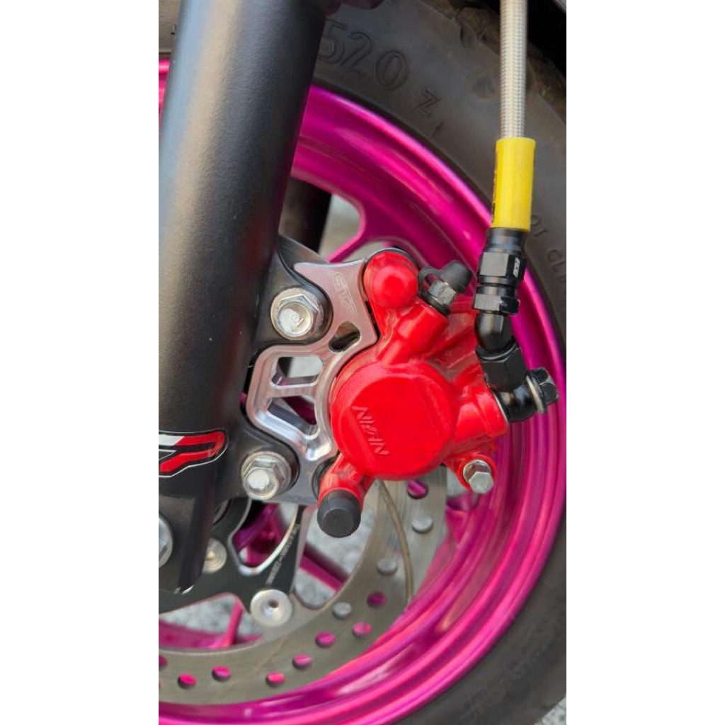 ขาจับปั้มเดิมGIORNO/LEAD รุ่นCBS ใส่กับจาน220 งานมิเนียม