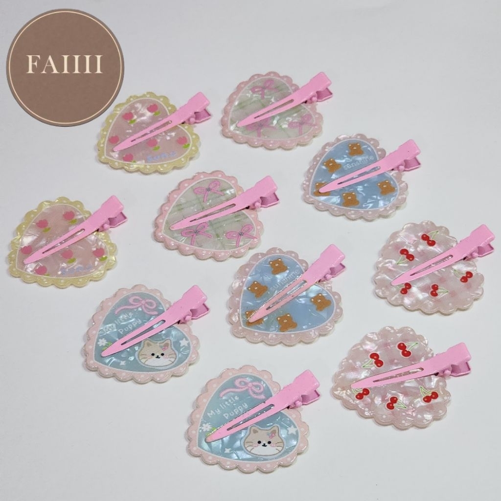 🛵พร้อมส่ง🛵(ราคาต่อ 1 คู่) กิ๊บรูปใบไม้ กิ๊บแต่งหน้า กิ๊บติดหน้าม้าสีสันสดใสน่ารักมาก