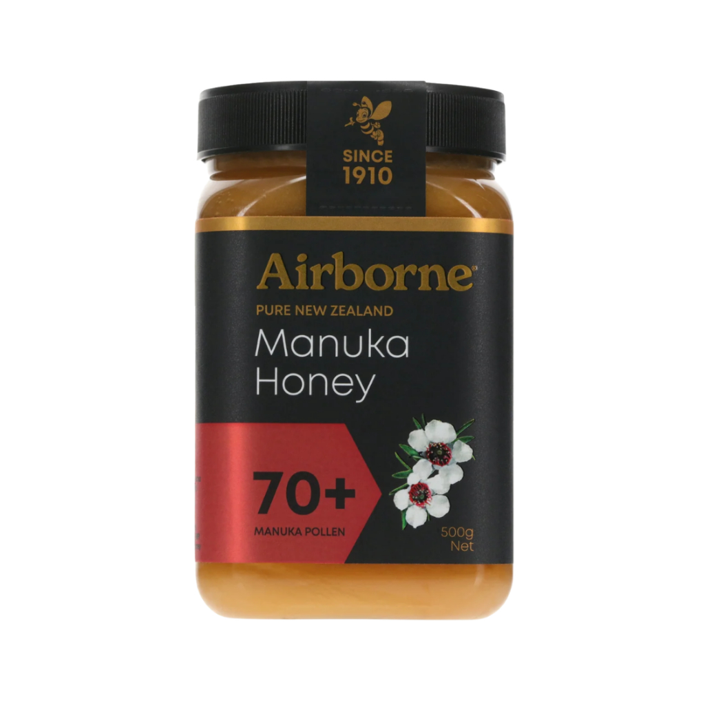 แอร์บอร์น น้ำผึ้งมานูกา 70+ Airborne Pure NZ Manuka Honey 70+ 500g.