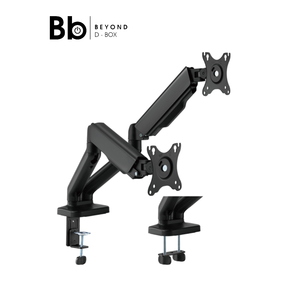 แขนจับจอมอนิเตอร์ Brateck Dual Monitor Arm (LDT46-C024E) Black by BB Beyond D-Box