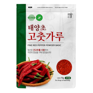 1 กิโลกรัม พริกแดงสดป่นสไตล์เกาหลี ตรา แซลริม-แบคซอ (Fresh Coarse&Fine Red Pepper Powder SALRIM-BAECKSEO BRAND) 1kg