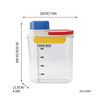 [22601] Kanimal Pet Food Box 2.5L กล่องเก็บอาหารเม็ด ถังเก็บอาหารเม็ด ขนาด 20 x 11 x 26.5 ซม.