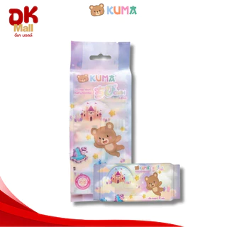 (live) KUMA กระดาษทิชชู่เปียก Chibi กลิ่น Blooming fresh ขนาดมินิ 8 แผ่น 3 แพ็ค บรรจุ 12 ห่อ