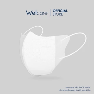 Welcare 3D V-Shape V95 หน้ากากอนามัยทางการแพทย์ 3 ชั้น แมสป้องกันฝุ่น PM2.5 รุ่น V95 30 ชิ้น/กล่อง