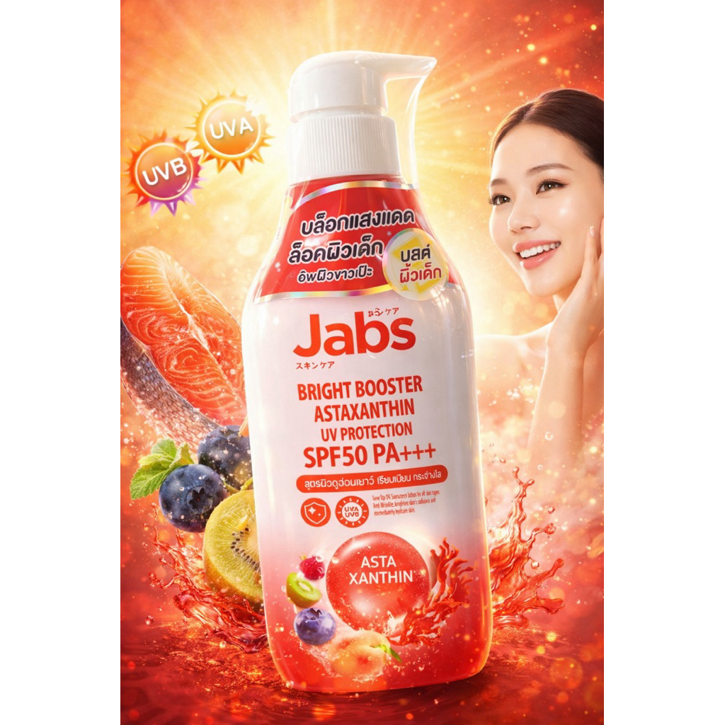 Jabs’ bright booster Astaxantin uv lotion