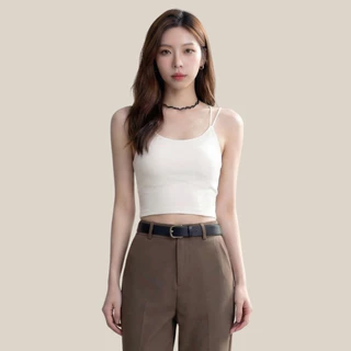 WsimpleBra | Sophia Crop Top สายเดี่ยว ทรงครอป มีบราในตัว เลิกใส่ชุดชั้นในและซิลิโคลปิดจุก