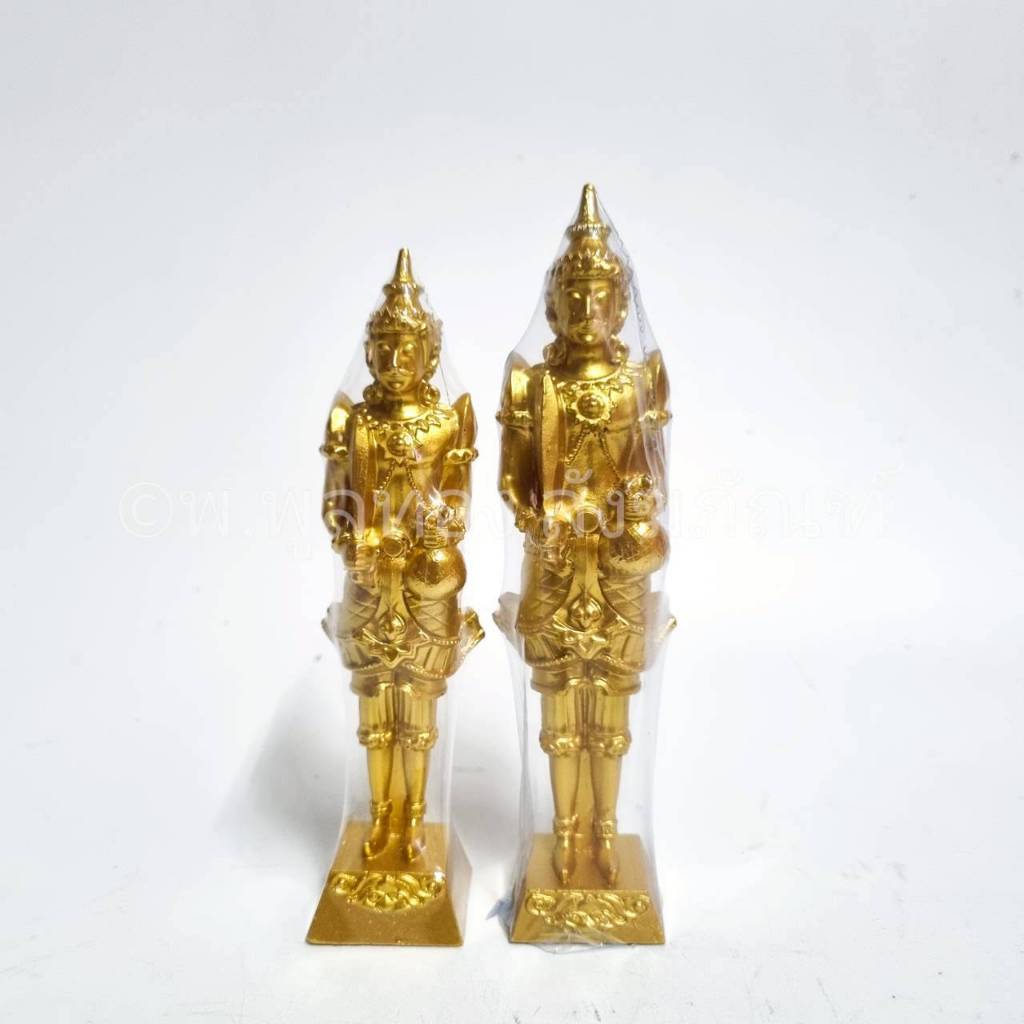 <เรซิน>พระภูมิ พระชัยมงคล เจว็ด  งานเรซิน สีทอง ตั้งศาล เจ้าที่ ฐานเหลี่ยม พร้อมส่ง