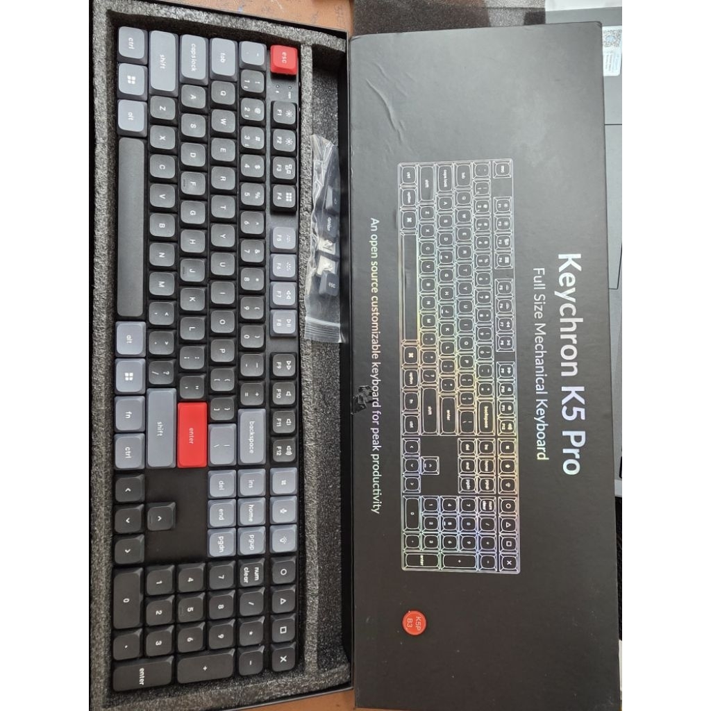 Keychron K5 Pro QMK/VIA Bluetooth Wireless Mac Mechanical Keyboard Low Axis 108 Key Keyboard