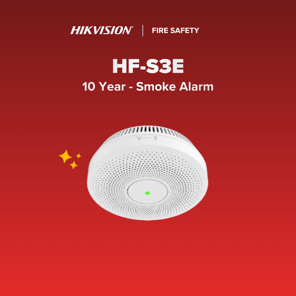 เครื่องตรวจจับควัน Hikvision HF-S3E (Smoke Alarm/Detector 10 ปี)