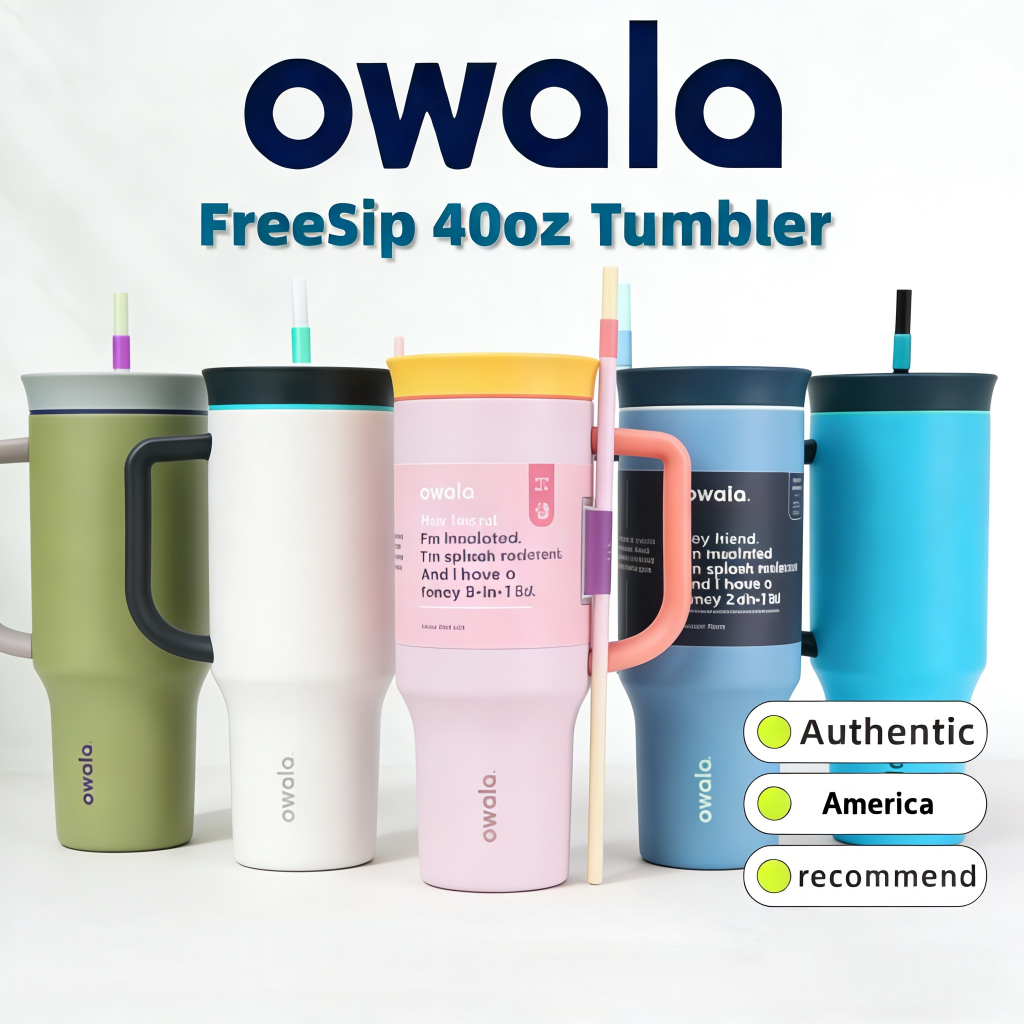 📦จัดส่งจากคลังไทย📦Owala FreeSip® tumber 40oz ของแท้ จากอเมริกา มีสีให้เลือกเยอะมาก แก้วพกพา แก้วเก็บความเย็น