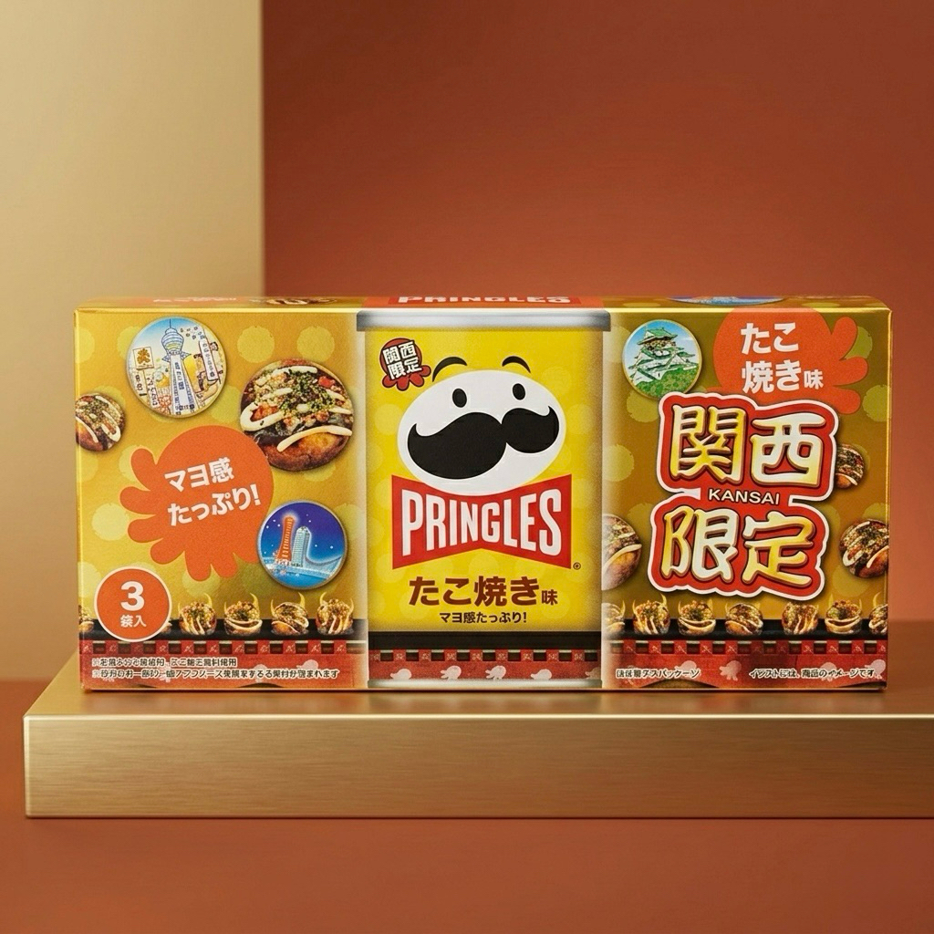 พร้อมส่งในไทย PRINGLES รสทาโกะยากิจาก OSAKA แพคละ3กระป๋อง!!!!คุ้มมาก
