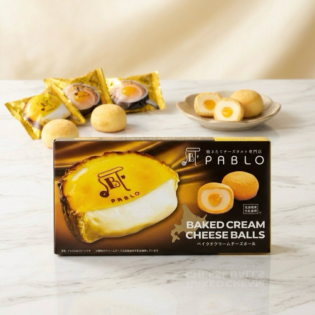 พร้อมส่งในไทย PABLO Cheese Balls ขนมชีสบอลสอดไส้ครีมชีสหอมๆ อร่อยเต็มคำเหมือนชีสทาร์ต