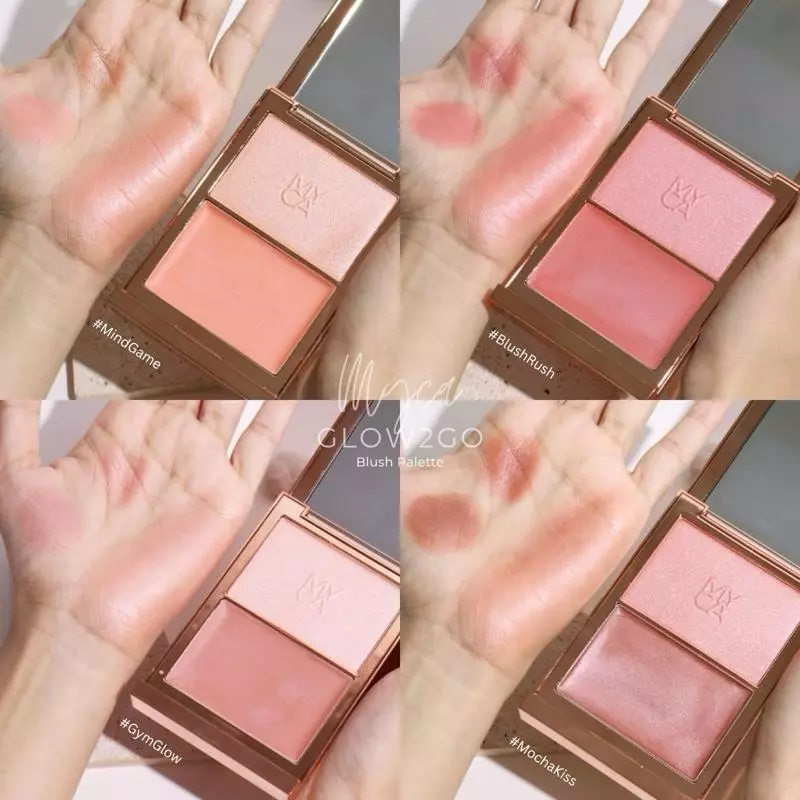 MYCA บลัชออน 2 เนื้อ ครีม/แมท รุ่น GLOW2GO BLUSH PALETTE thumbnail 4