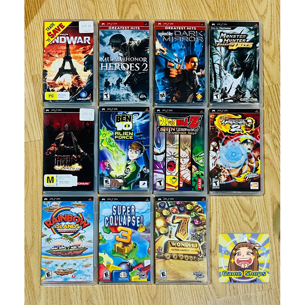 PSP games รวมเกมส์หายาก Zone all:Us, Z2:Jp,Eu, Z3:Eng.