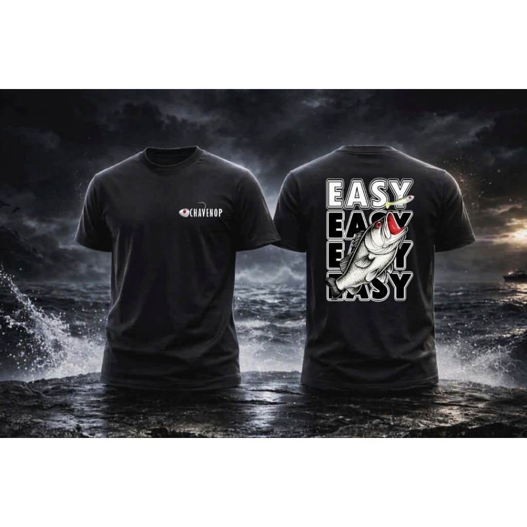 CHAVENOP  เสื้อตกปลา เสื้อยืดตกปลา  ลายEASY