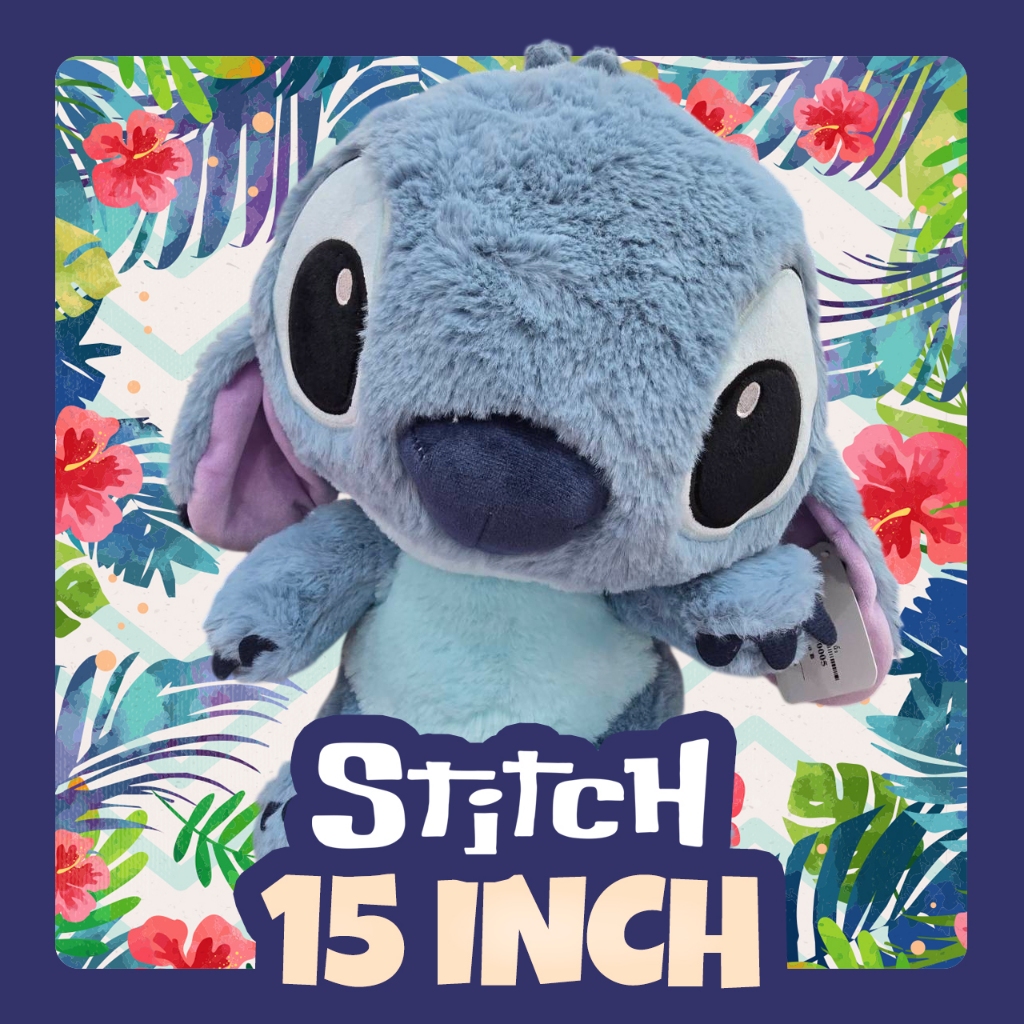 [พร้อมส่ง] "Stitch Fluffy" สีน้ำเงิน ตุ๊กตาดิสนีย์ Disney ลิขสิทธิ์แท้ 100% ขนาด 15 นิ้ว รูปภาพถ่ายจากสินค้าจริง ป้ายครบ