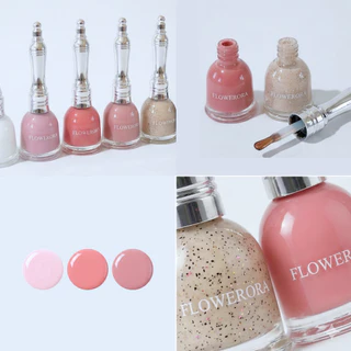 [2026 เฉดสีใหม่] NEW SHADES FLOWERORA สีทาเล็บสุขภาพดี สูตรเบสน้ำไม่ต้องอบ ไม่มีกลิ่นฉุน ทาในห้องแอร์ได้