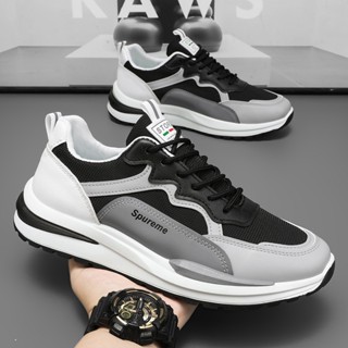 🔥จัดส่งรวดเร็ว🔥 รองเท้าผ้าใบผู้ชาย รองเท้าผ้าใบตาข่ายระบายอา…