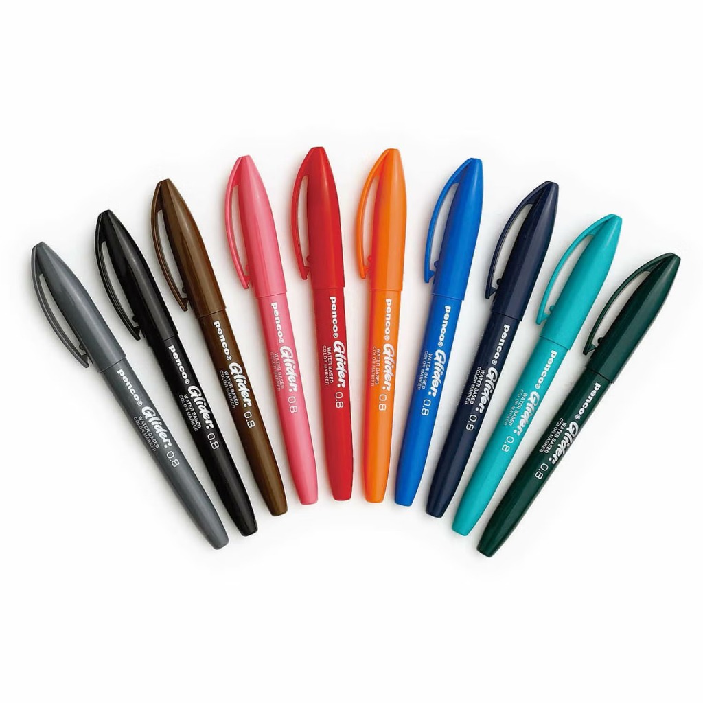 Penco Glider Color pen (HFT200) / ปากกาสีน้ำ ขนาด 0.8 มม. แบรนด์ Penco จากประเทศญี่ปุ่น