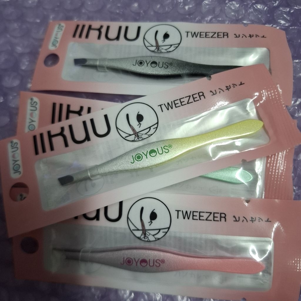 แหนบ จอยลัส คม ทน ถอนขน ถอนหงอก tweezers joyous คละสุ่มสี remove small hairs