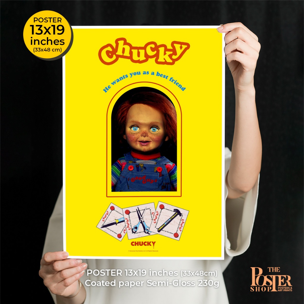 Chucky Poster โปสเตอร์ ชัคกี้ตุ๊กตาเด็กผีหน้าโหด, แค้นฝังหุ่น ภาพขนาด 33x48 cm