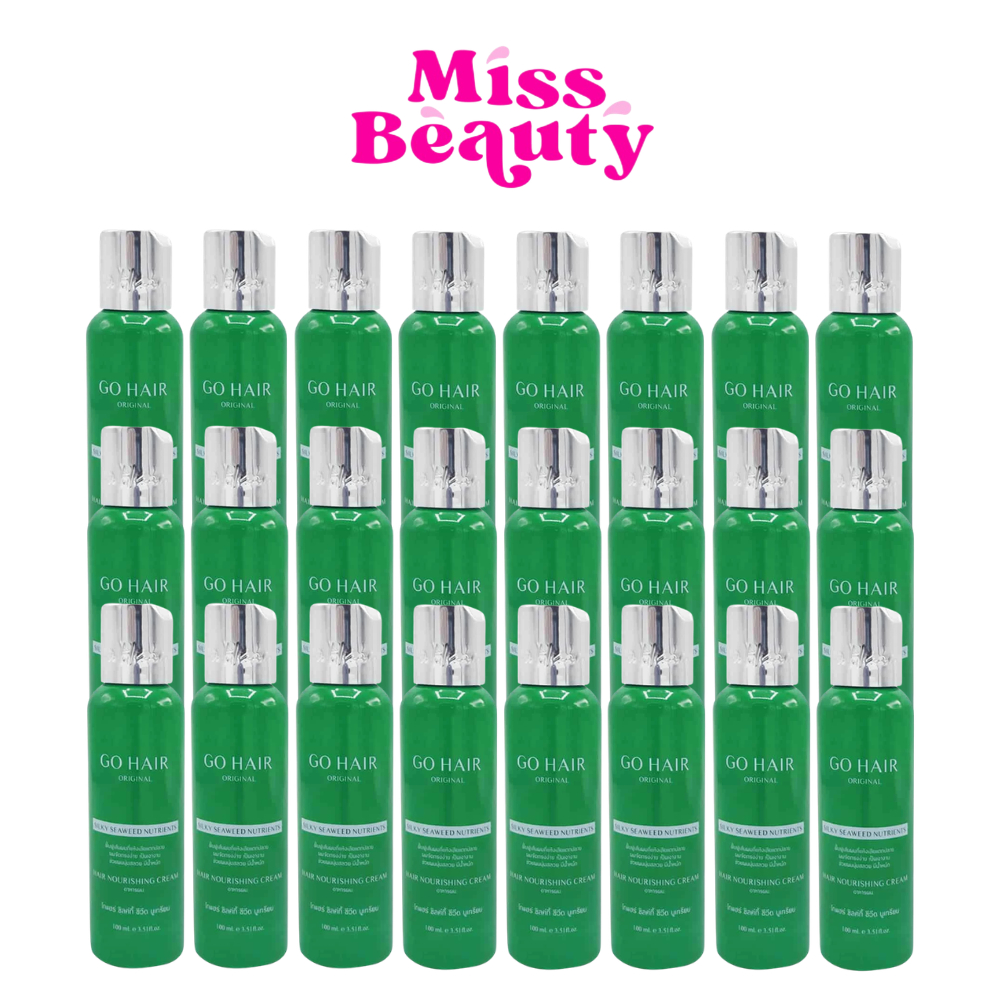 (ลัง x 24ขวด) GO HAIR Silky Seaweed Nutrients โกแฮร์เขียว อาหารผม สาหร่ายทะเล โกแฮร์ ซิลกี้สาหร่ายทะเล 100 มล.