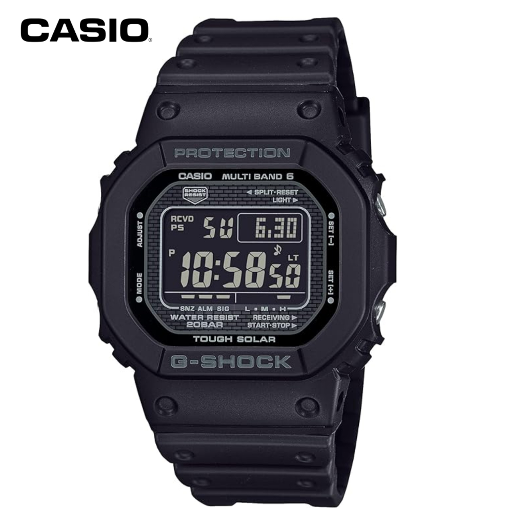 นาฬิกาข้อมือ Casio GW-5000HS-1JF ระบบพลังงานแสงอาทิตย์ควบคุมด้วยคลื่นวิทยุ ผลิตจากพลาสติกชีวมวล สีดำ