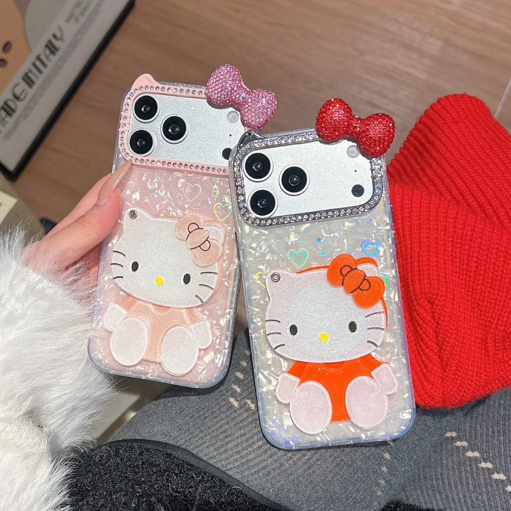 AD605 New case Set2 เคสเรซิ่นงานหูคิตตี้ DIY  สำหรับI11-17PM กันกระแทกได้ สินค้าพร้อมจัดส่งจากไทย