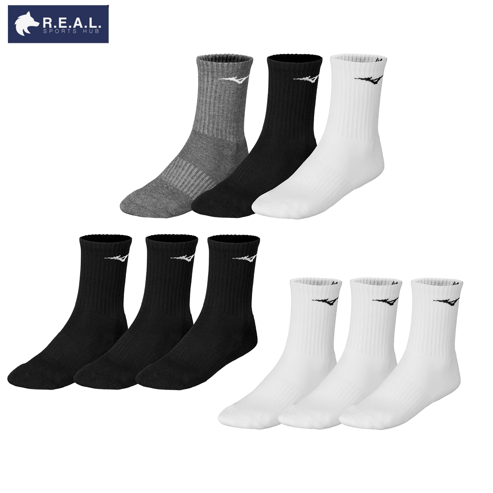 ถุงเท้าข้อสั้น ถุงเท้าข้อตาตุ่ม ถุงเท้าครึ่งแข้ง  MIZUNO TRAINING 3P SOCKS  (1 แพ็ค มี 3 คู่) [32GX2505Z0100 32GX2505Z09