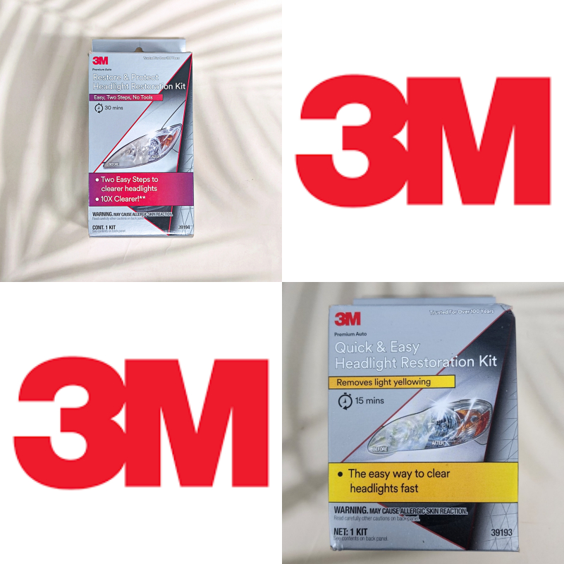 [3M®] Headlight Restoration Kit Restore & Protect  39194 / Quick & Easy 39193 ชุดขัดเงาไฟหน้ารถ