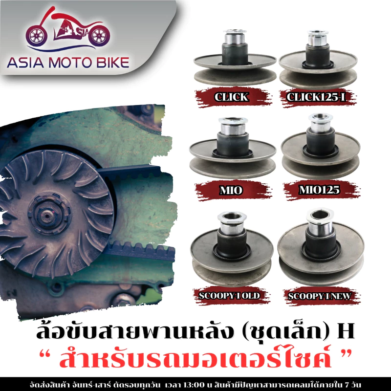 ล้อขับสายพานชุดเล็กรุ่น MIO,MIO125,CLICK,CLICK-125I,SCOOPY-I,SCOOPY-I NEW,N-MAX,AEROX155