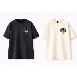 KAMIROKU เสื้อยืดโอเวอร์ไซส์ เสื้อฟอก ผ้าหนา 230G Cotton 100…