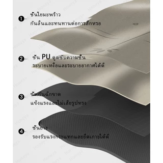 YOGA MAT & Pilates เสื่อโยคะยางพารา PU เสื่อพิลาทิศ หนา 5mm ** แถมฟรีสายรัด 1เส้นคละสี ** xd