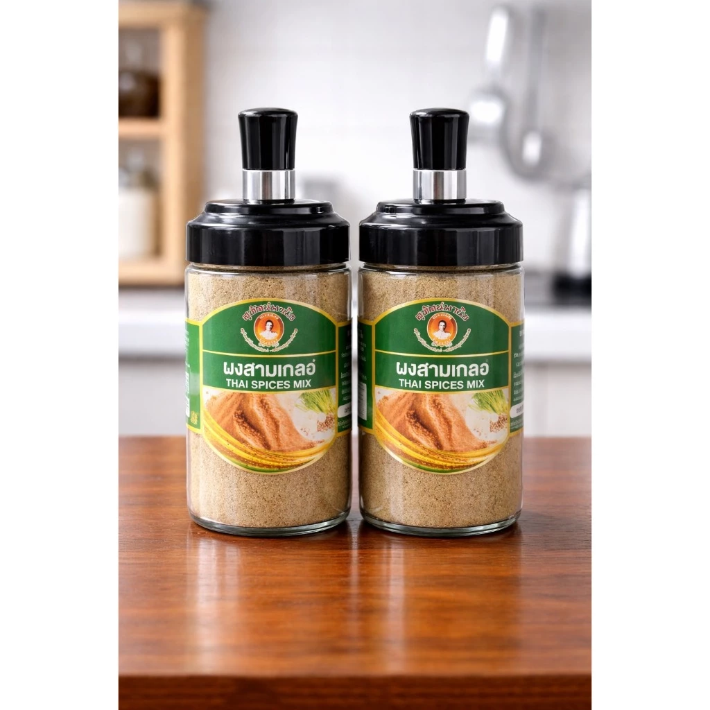 ขวดผงสามเกลอ 1 แพ็ก 2 ขวด ตราสุทัศน์พานิช ขนาด 100 g