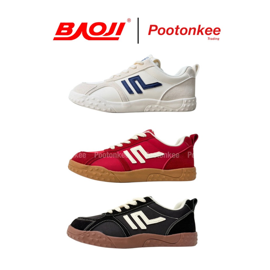 Baoji BRW 520 รองเท้าผ้าใบบาโอจิ รองเท้าผ้าใบผู้หญิง ผูกเชือก ไซส์ 37-41