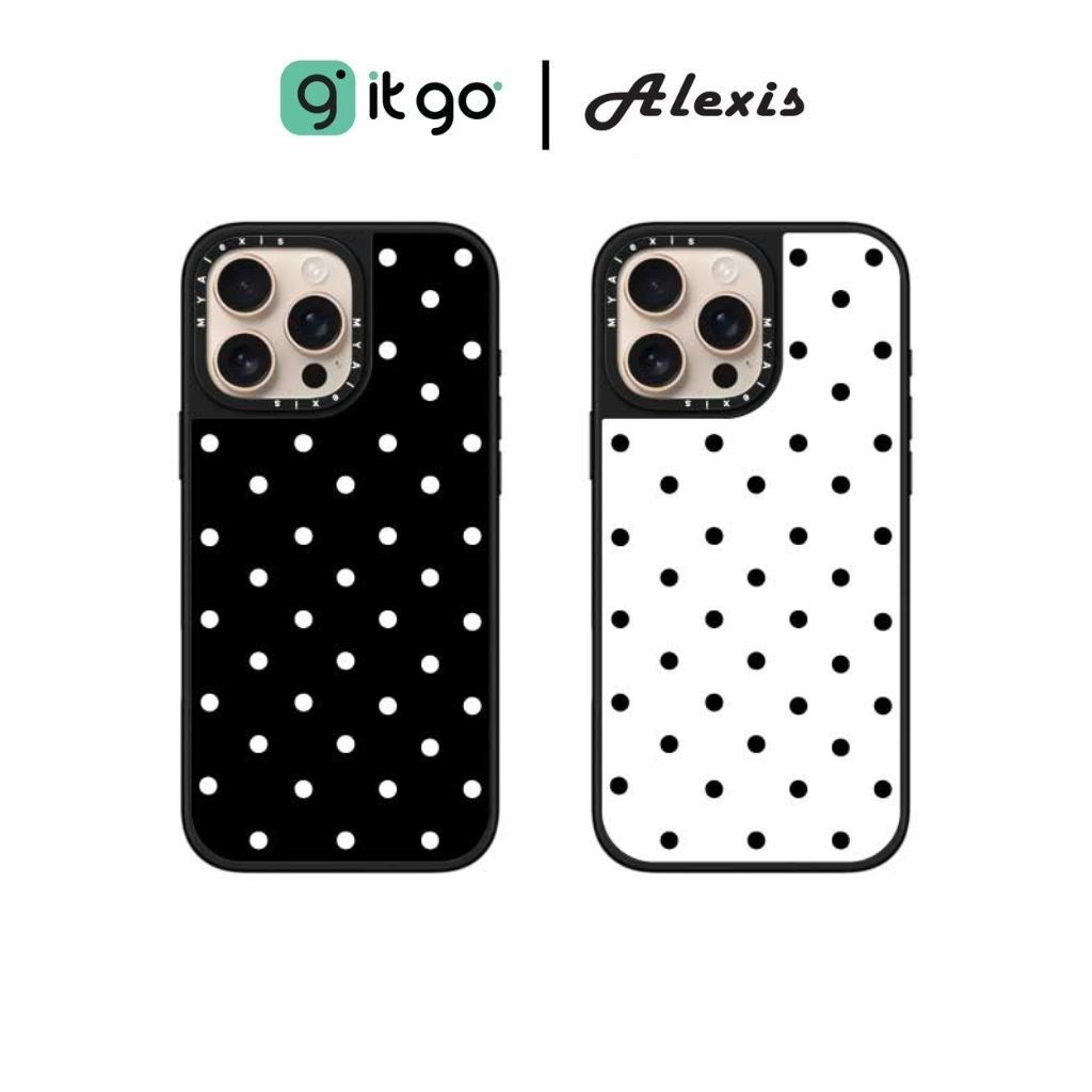 เคสดำกันกระแทก Alexis Cartoon ซ่อน Magnetic Polkadot ดีไซน์มินิมอล