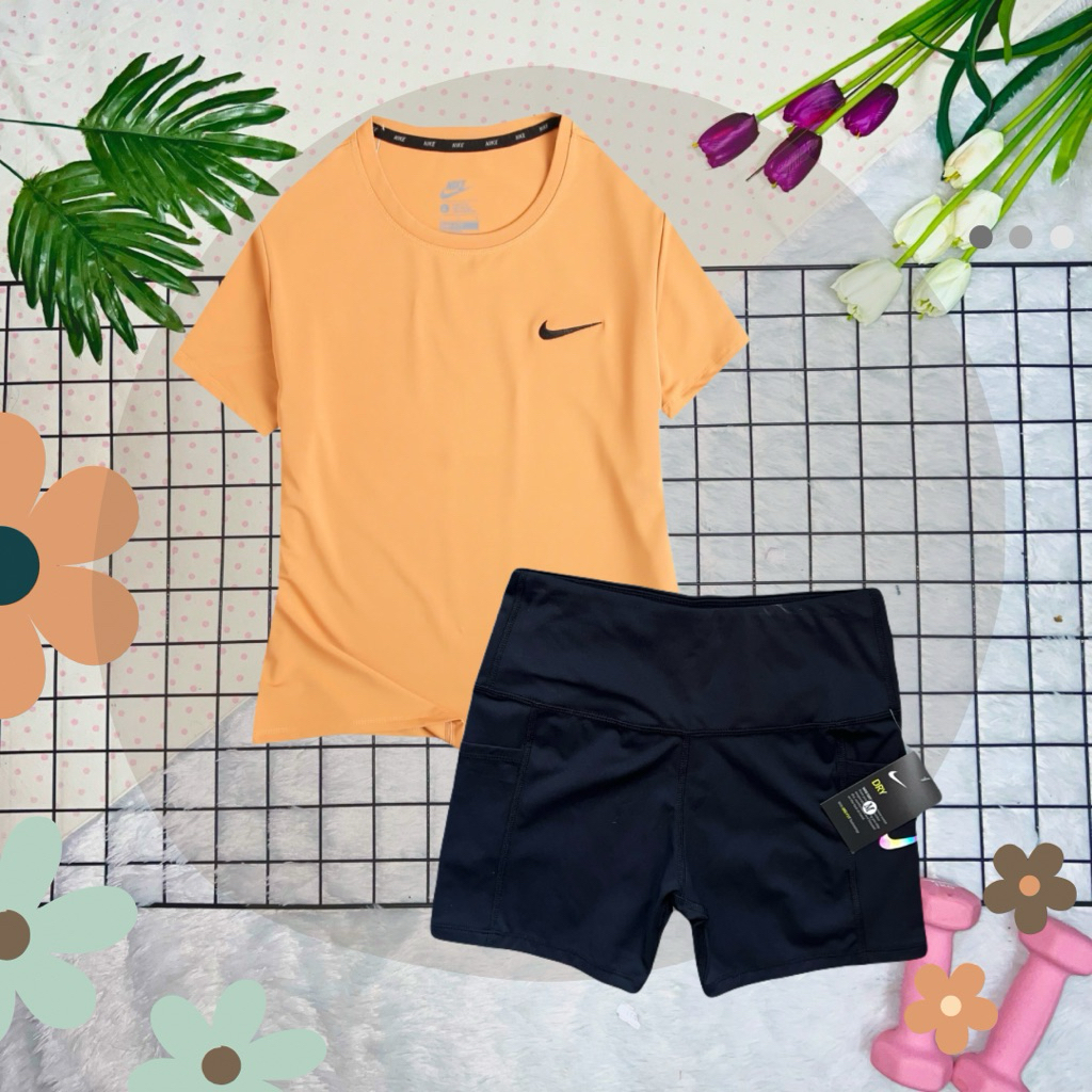 ✅ส่งไว ชุดออกกำลังกาย ชุดโยคะ ผ้าดี ใส่กระชับ เสื้อ+ขาสั้น