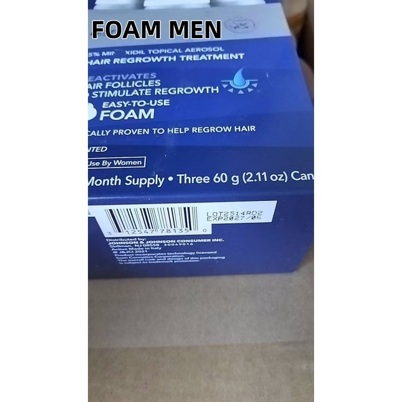 Men's hair foam from the USA, imported from overseas—helps solve hair loss problems.