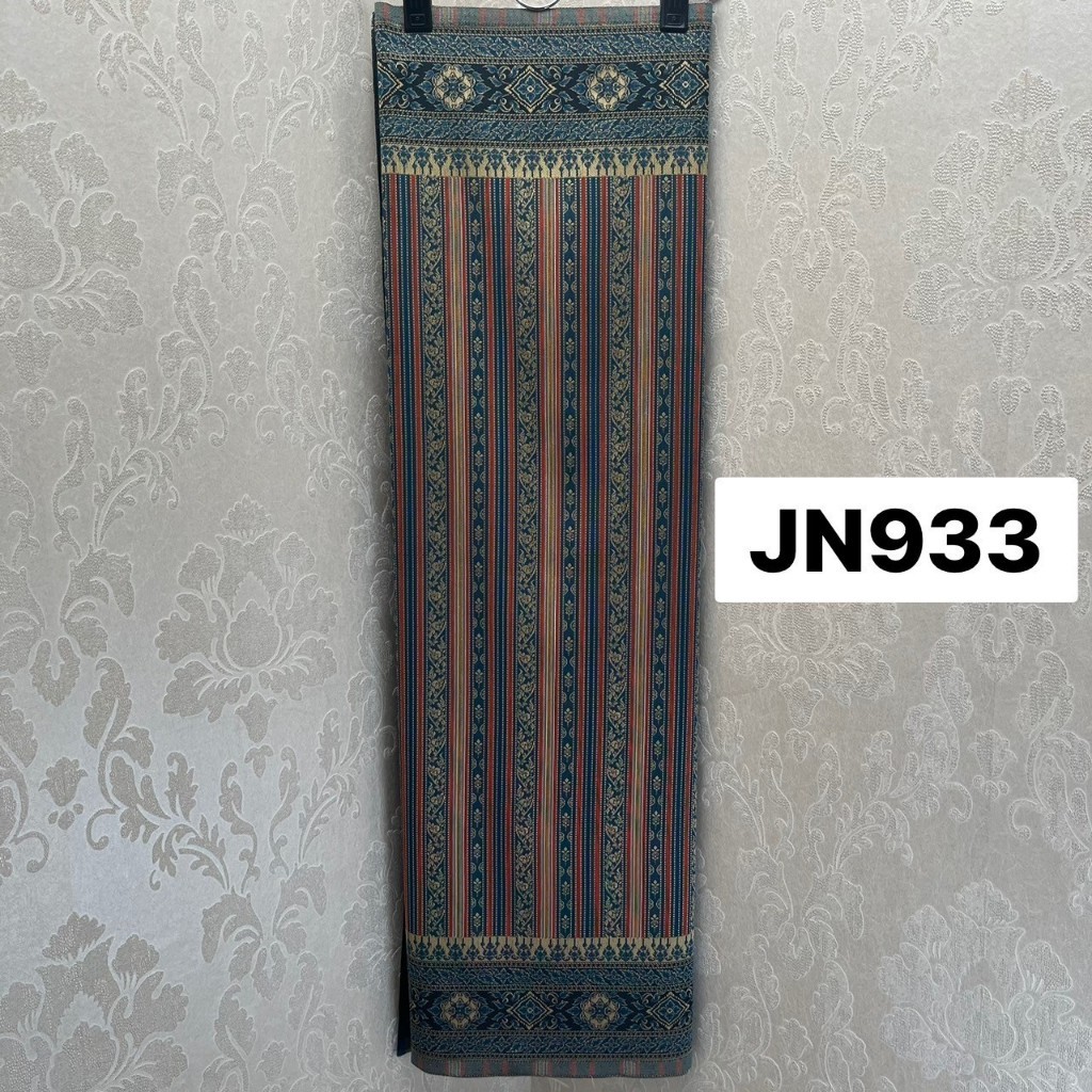 JN933 ผ้าฝ้าย ทอลาย บุพเพสันนิวาส หน้านาง สีฟ้าน้ำทะเล ขนาด 2 หลา