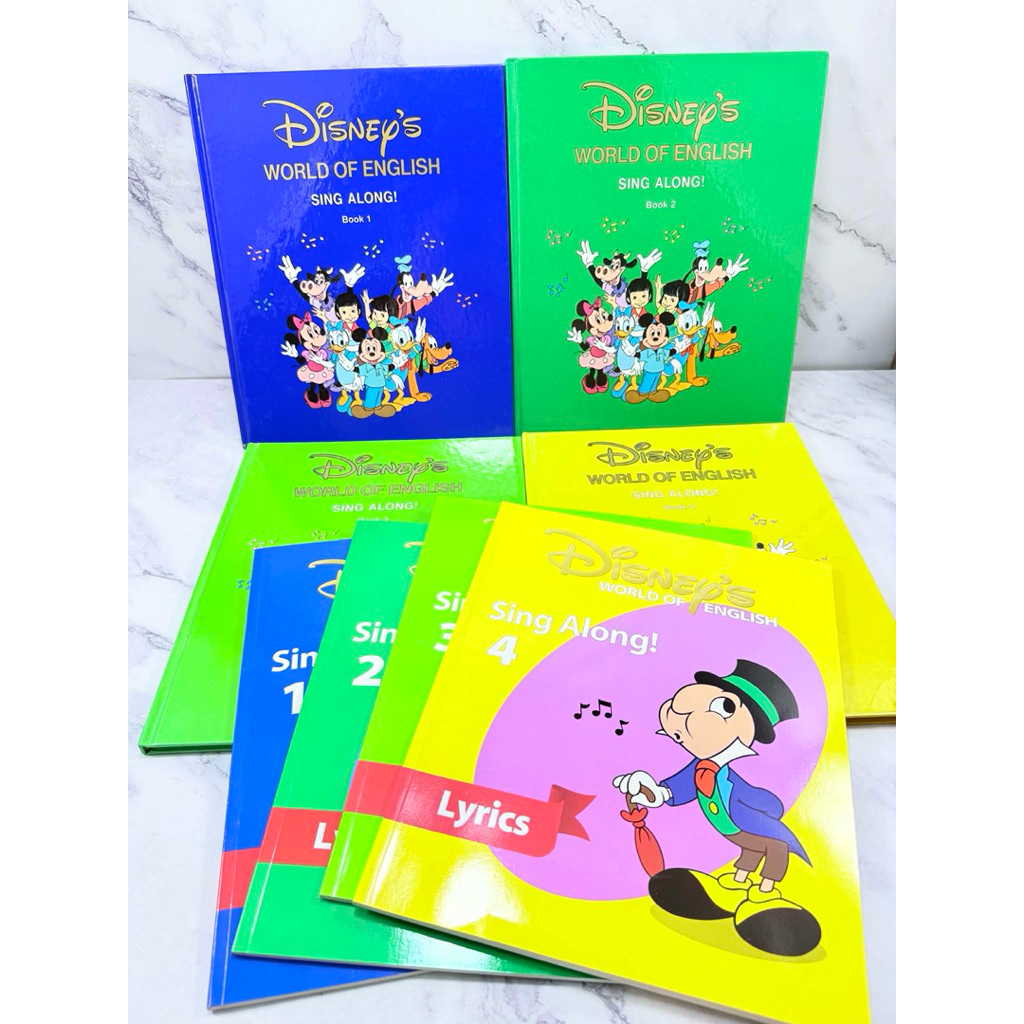 Disney’s WORLD OF ENGLISH ,SING ALONG BOOK 1-4,SING ALONG LYRICS BOOK 1-4 MADE IN USA (น3 : 2290)