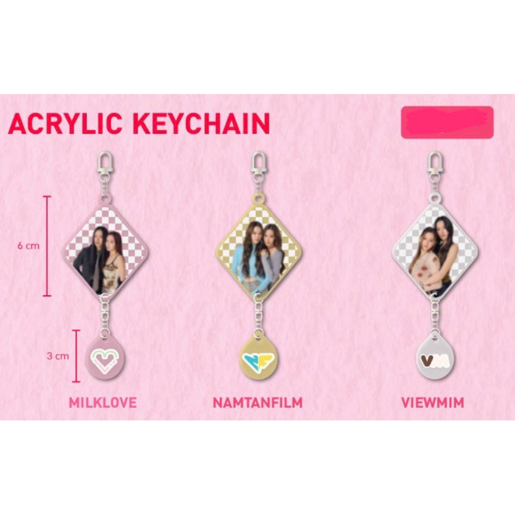 GIRL RULES ACRYLIC KEYCHAIN | MILKLOVE NAMTANFILM VIEWMIM พวงกุญแจ มิ้ลค์ เลิฟ น้ำตาล ฟิล์ม วิว มิ้ม