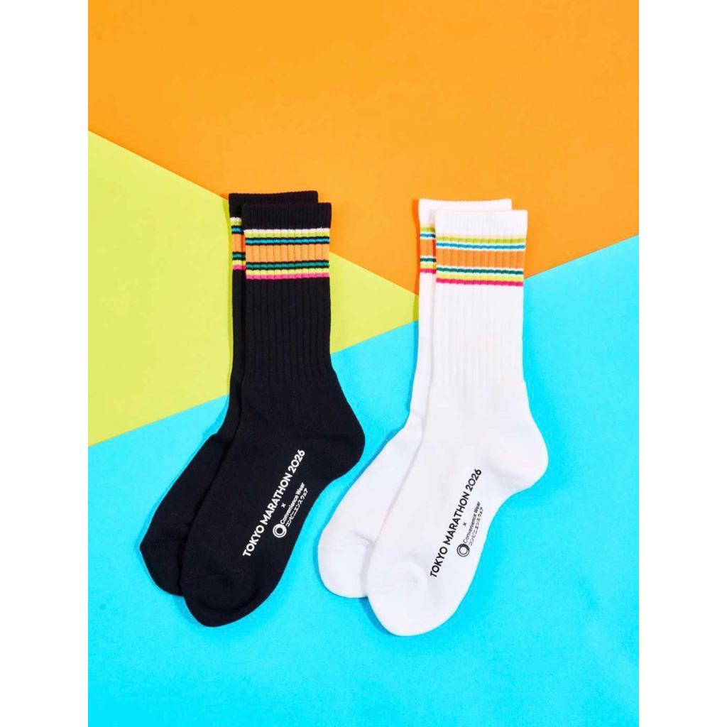 NEW!! ถุงเท้าวิ่ง FamilyMartxTokyo Marathon 2026🇯🇵Limited Edition | พื้นหนานุ่มPile Knitจากช็อปญี่ปุ่น ของใหม่ พร้อมส่ง✅
